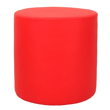 Interion By Global Industrial Interion Antimicrobial Round Reception Ottoman, Red 695629RD-AM